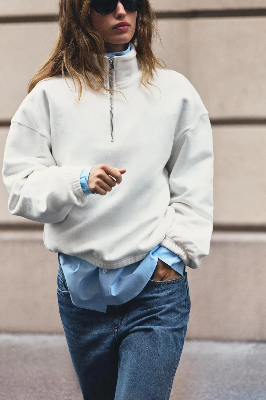 Свитшот с металлической молнией, Zara