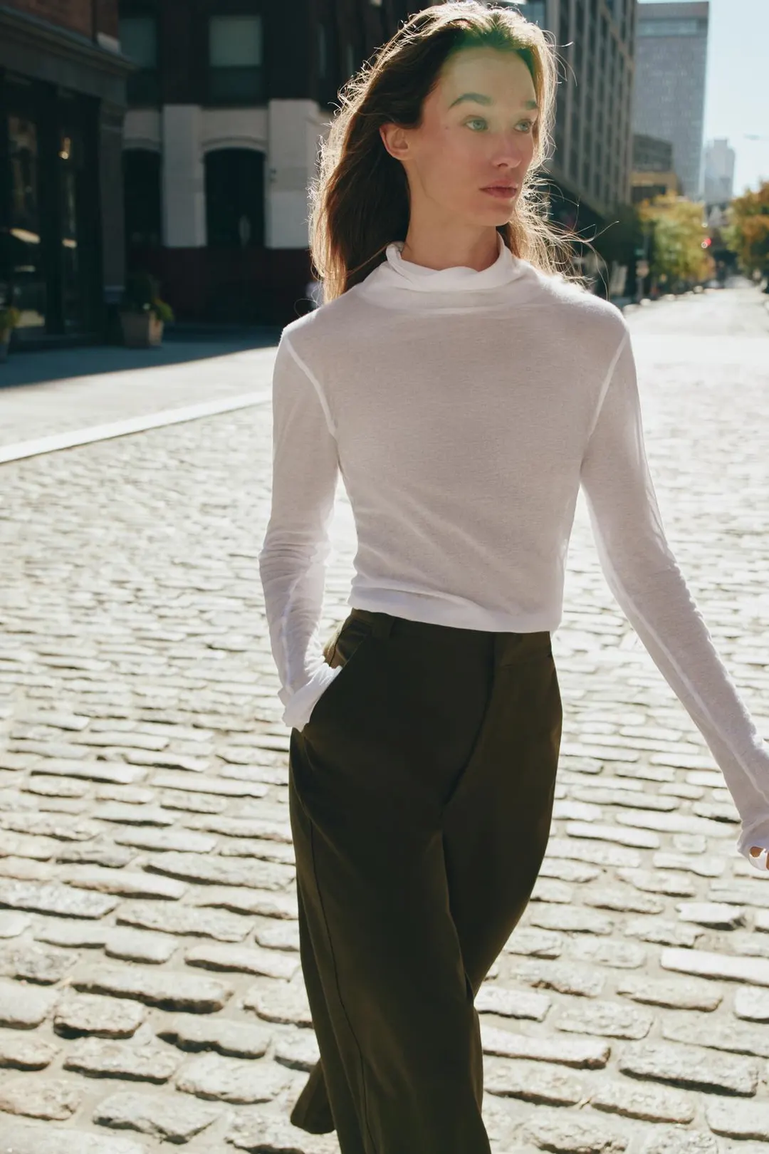 Футболка с высоким воротником SUPIMA®, Zara