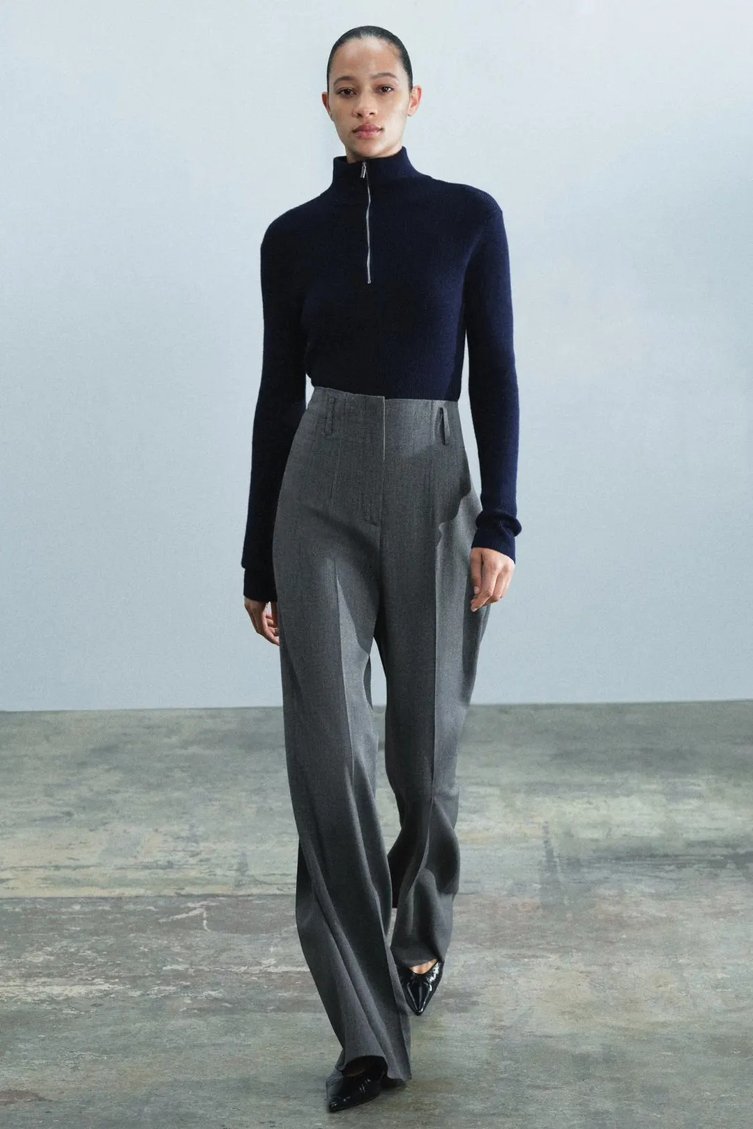 Брюки с высокой посадкой ZW Collection, Zara