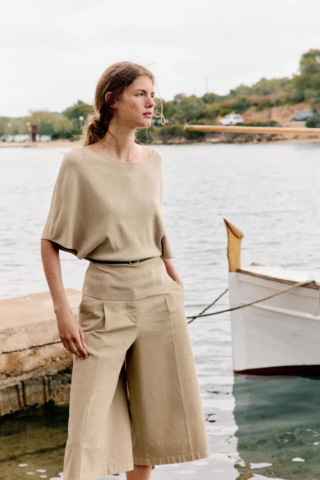 Топ вязаный с поясом, Zara