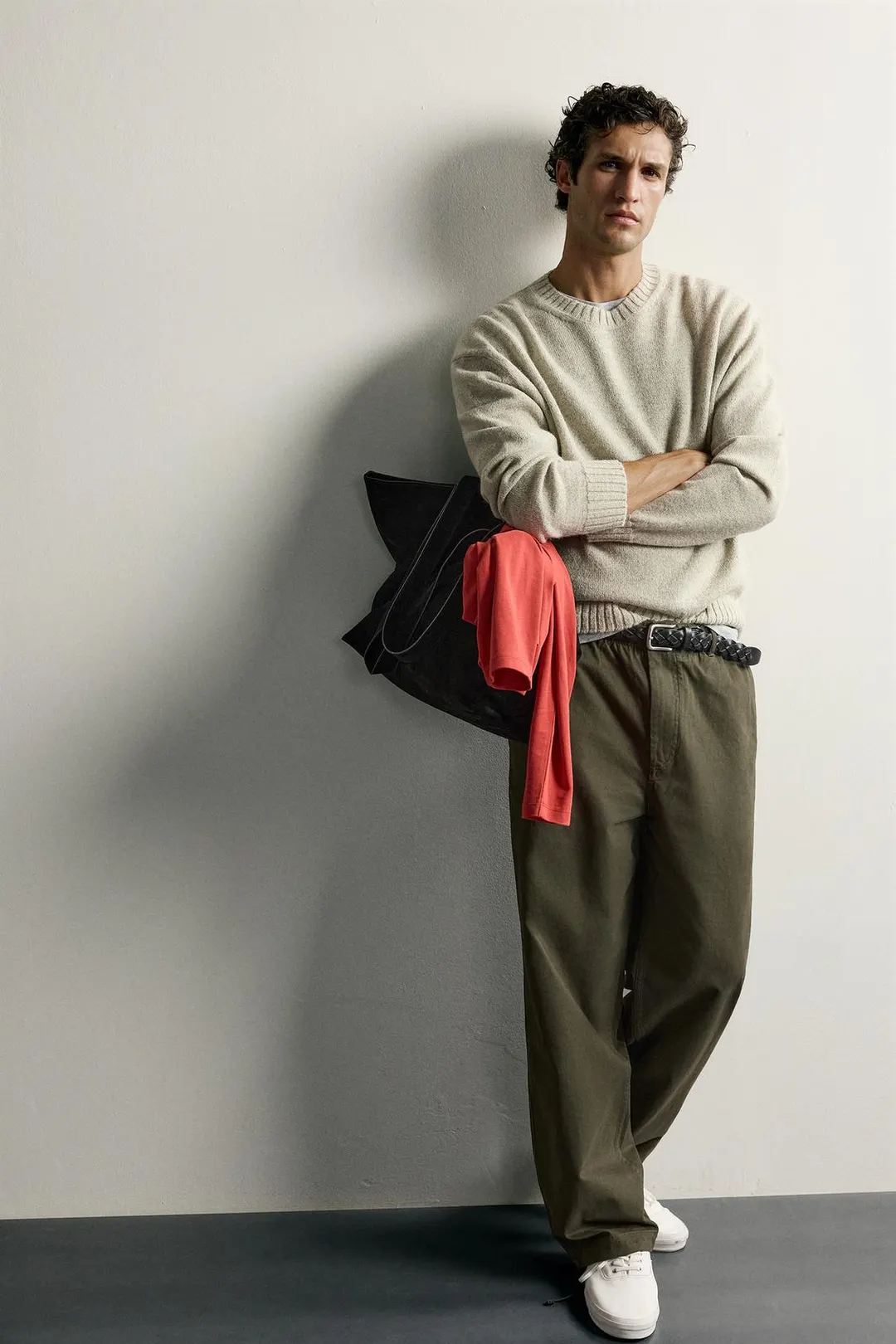 Брюки свободного кроя из хлопка, Zara