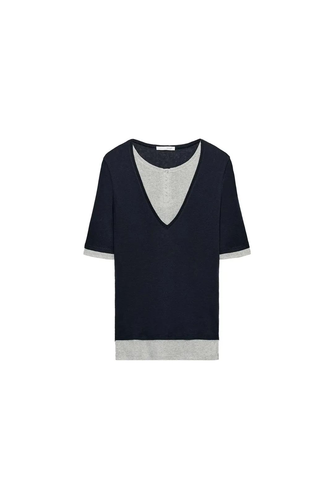 Топ хенли двухслойный, Zara
