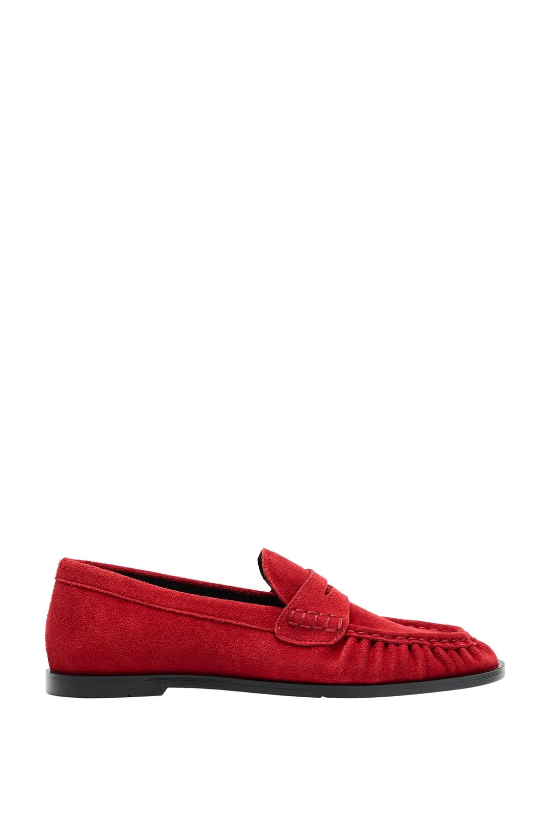 Кожаные лоферы со сборками, Zara