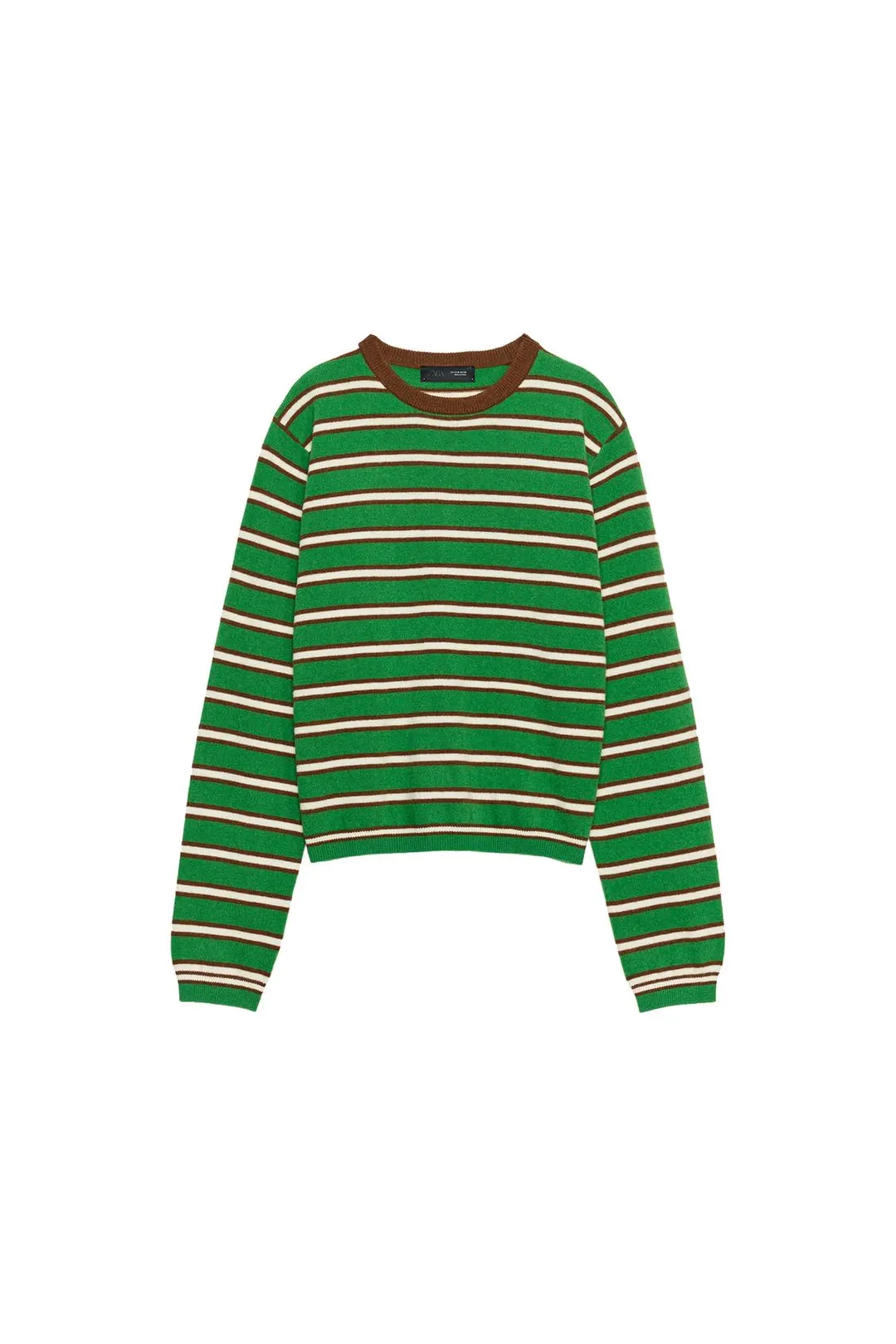 Джемпер в полоску из 100% шерсти, Zara