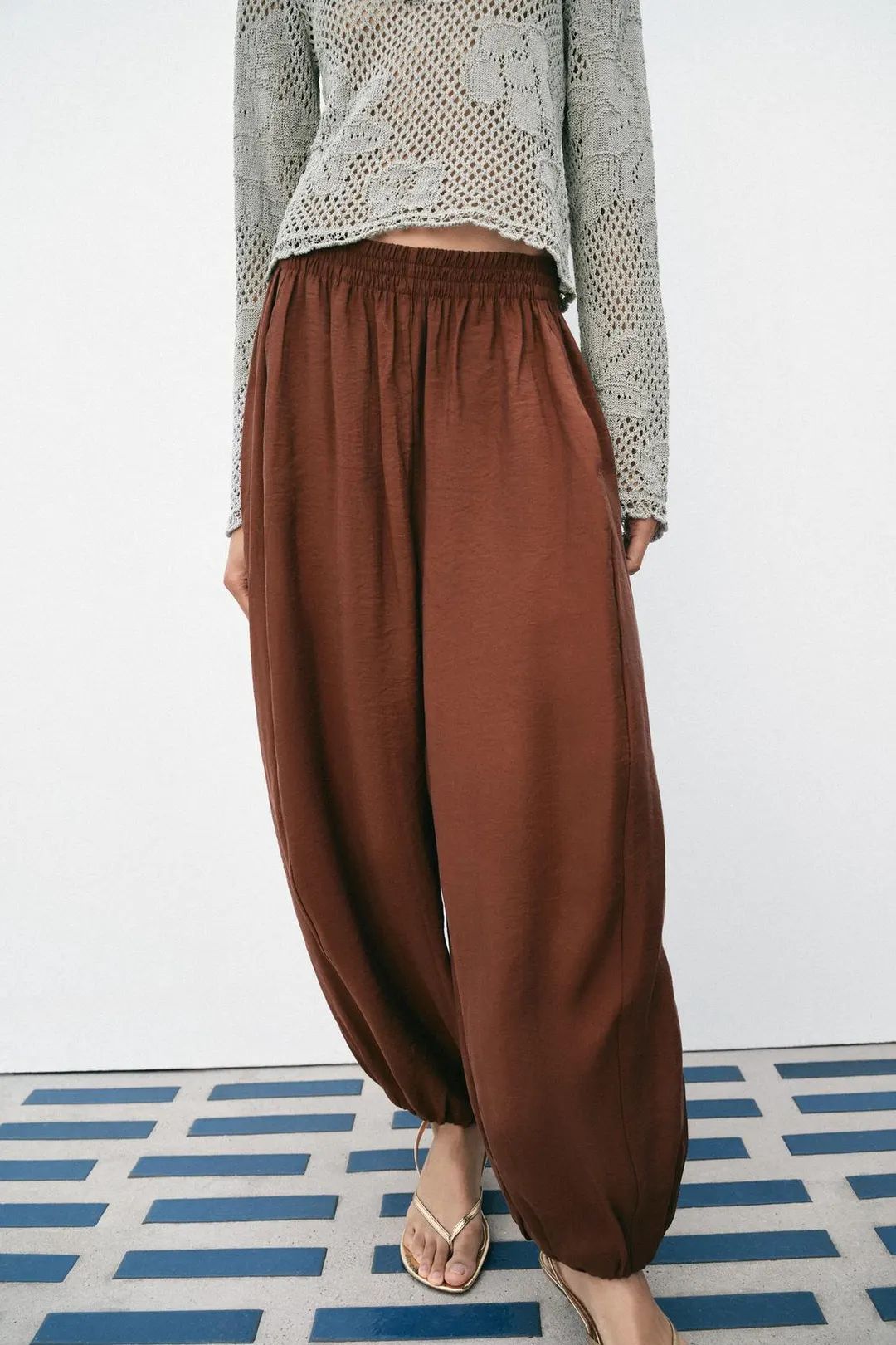 Брюки саруэл объемного кроя, Zara