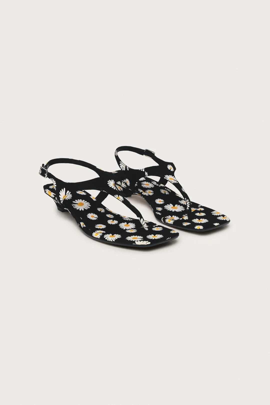 Босоножки с принтом на низком каблуке Limited Edition, Zara