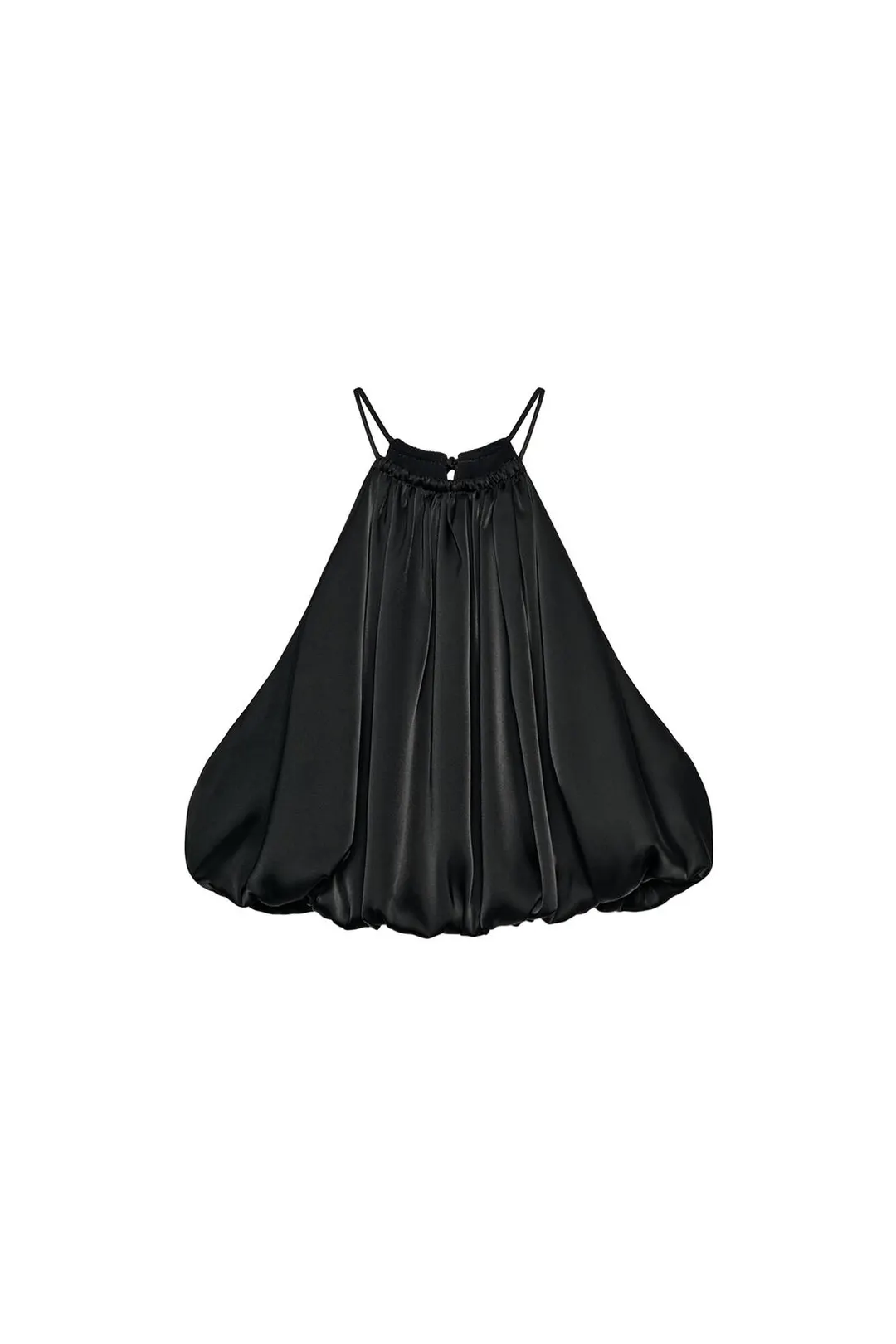 Топ укороченный атласный с объемным низом, Zara