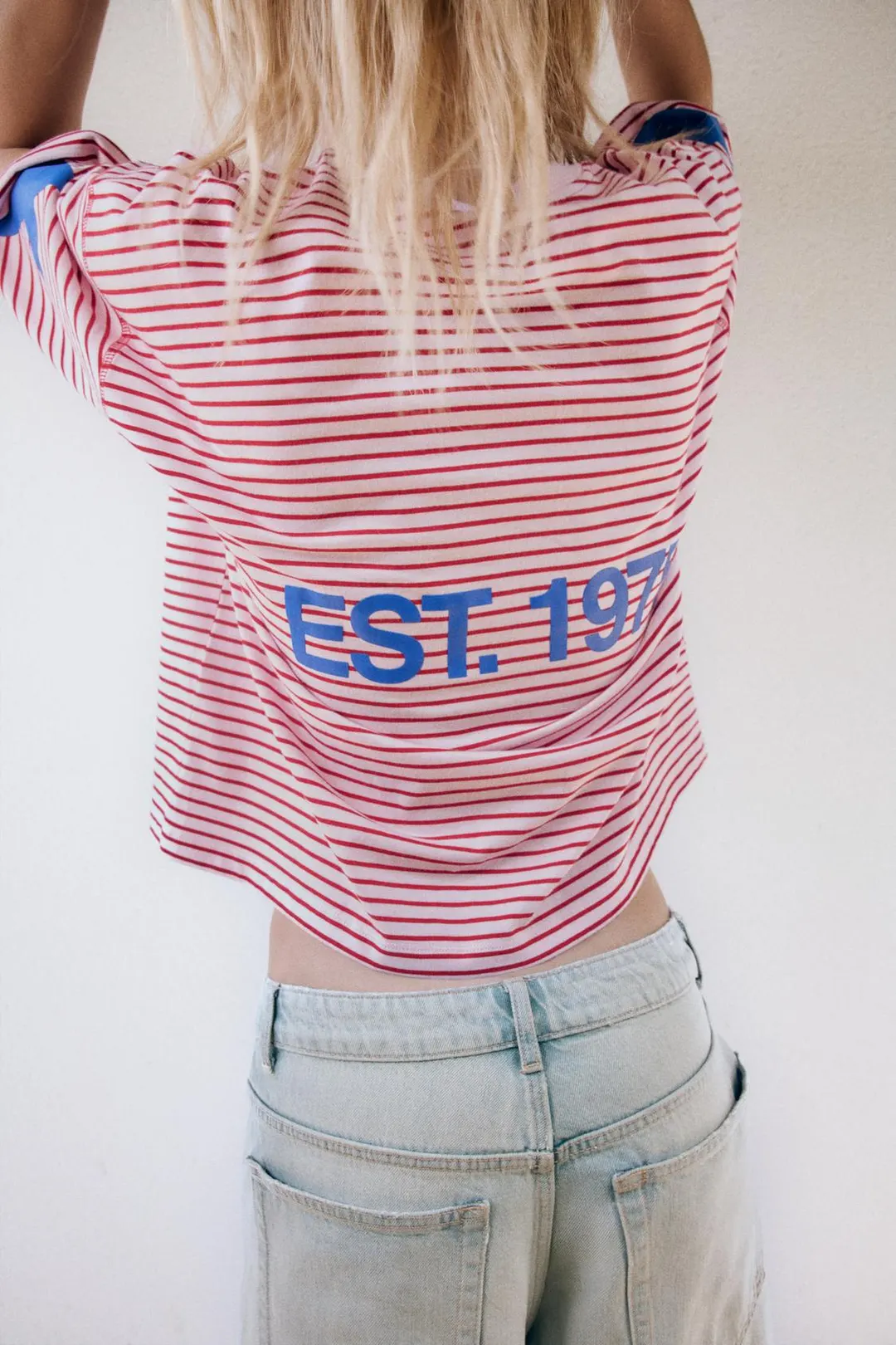 Джинсовые бермуды TRF багги со средней посадкой, Zara