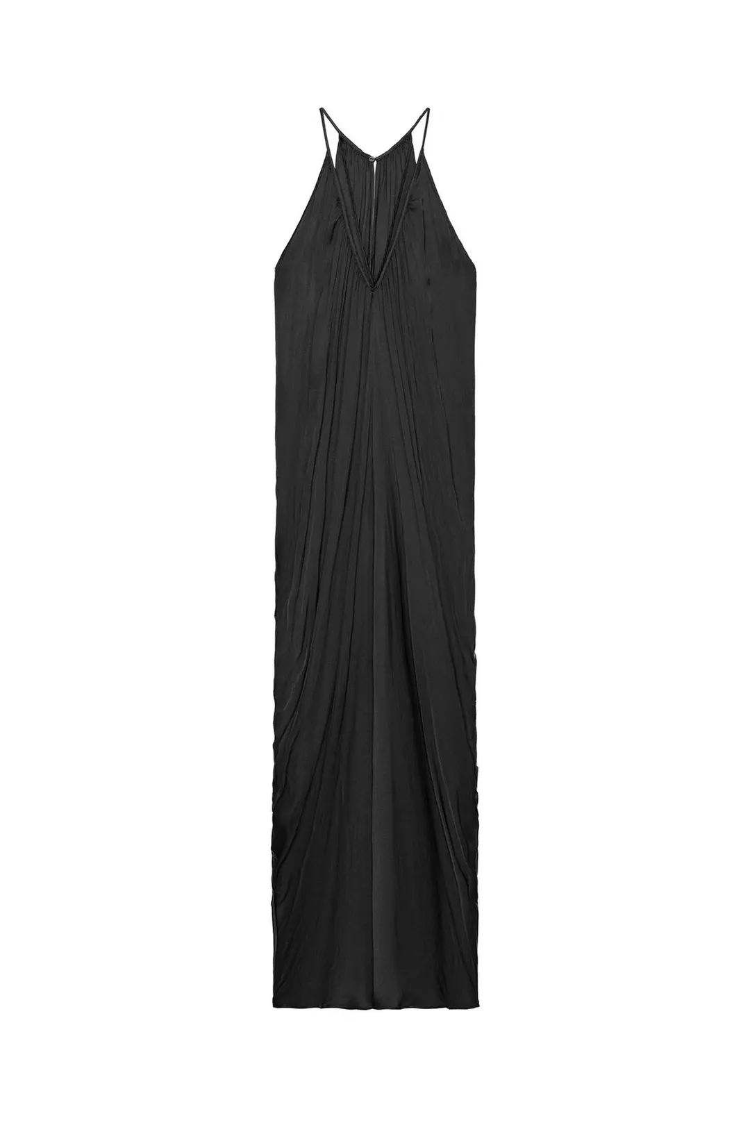 Платье атласное с драпировкой ZW Collection, Zara