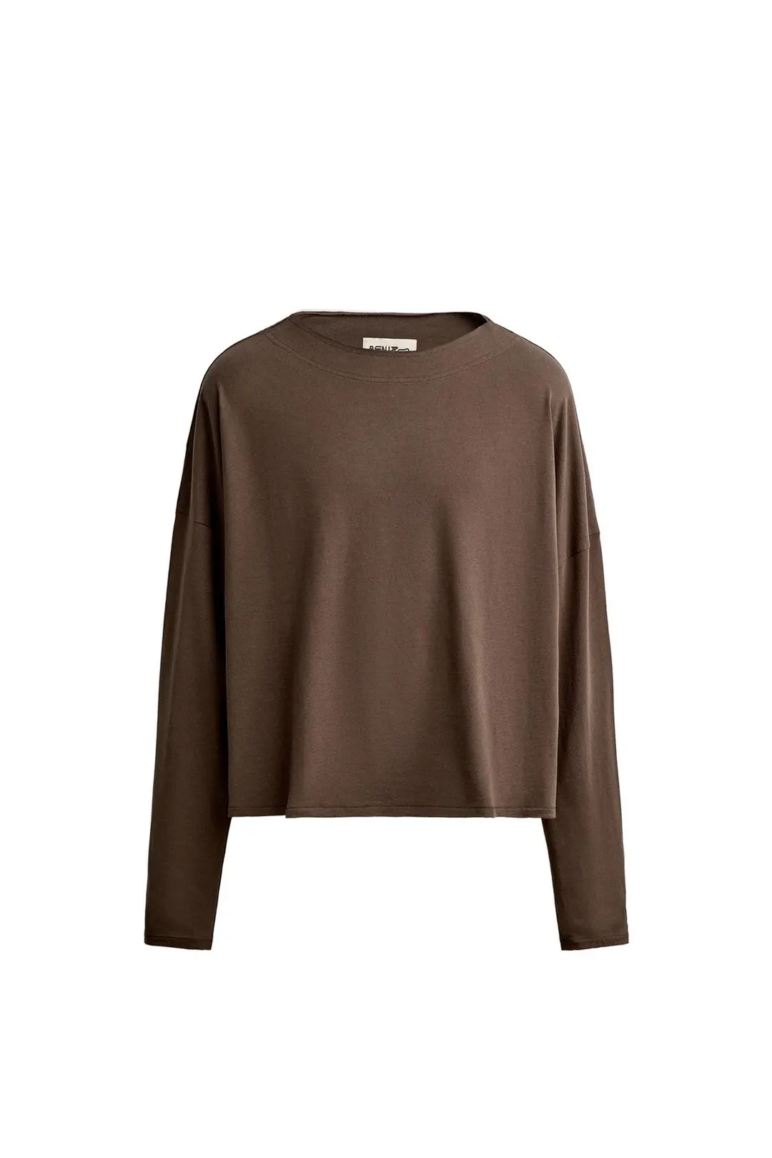Укороченная футболка с длинными рукавами, Zara