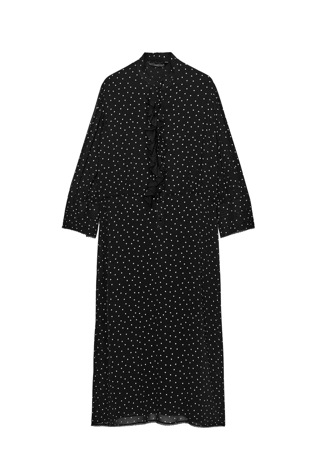Платье в горошек с оборками ZW Collection, Zara