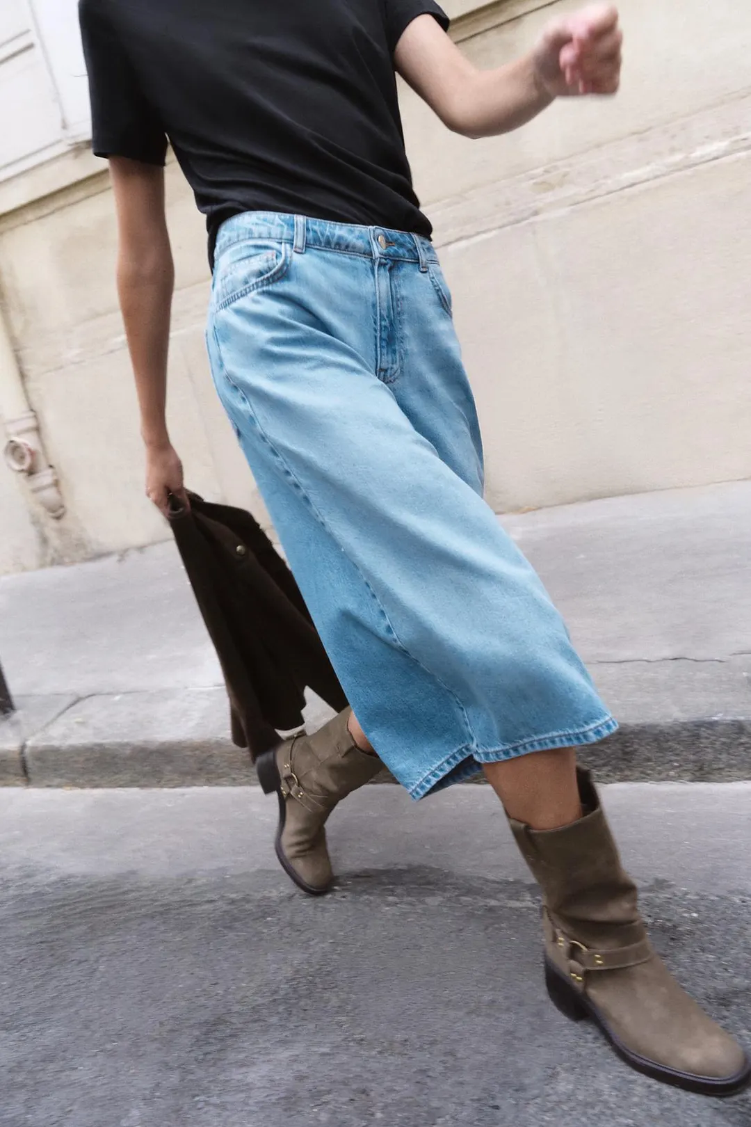 Удлиненные джинсовые бермуды Z1975, Zara