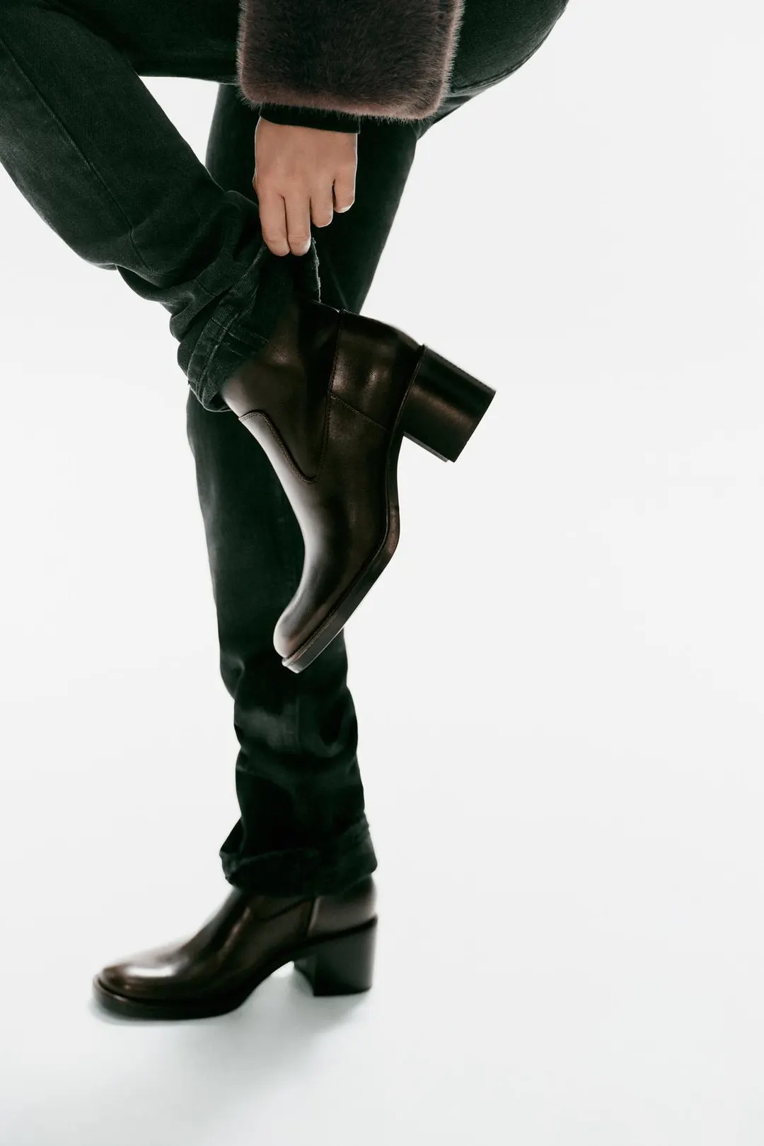 Ботильоны на устойчивом каблуке, Zara