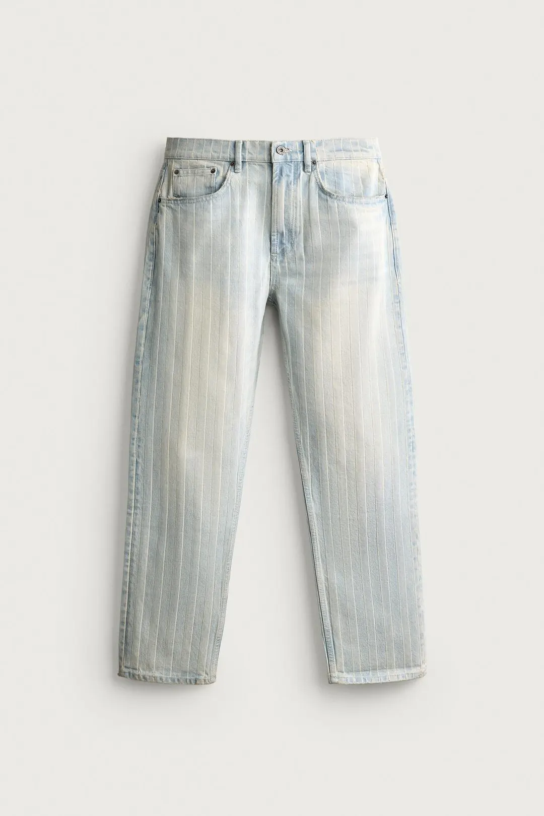 Джинсы прямого кроя в елочку, Zara