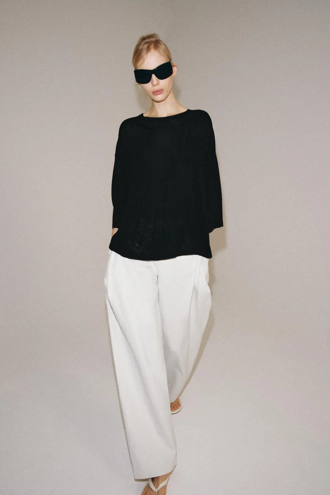 Вязаный топ с рукавами 3/4, Zara