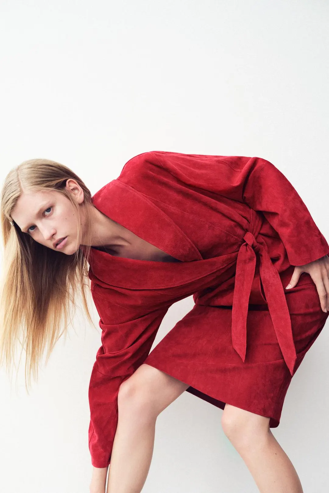 Куртка из 100% кожи с поясом, Zara