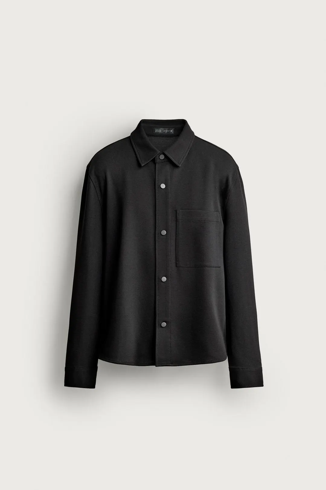 Немнущаяся рубашка-куртка комфортного кроя, Zara