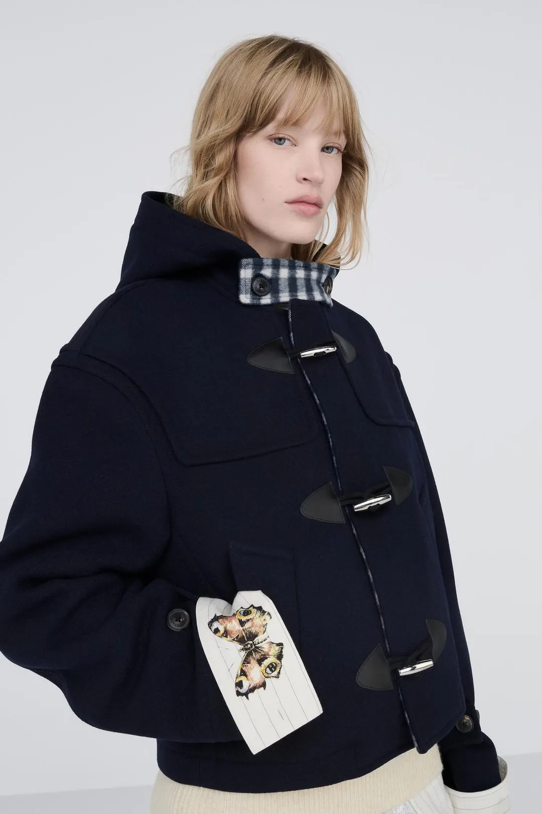 Укороченное пальто длины 3/4 из 100% шерсти, Zara