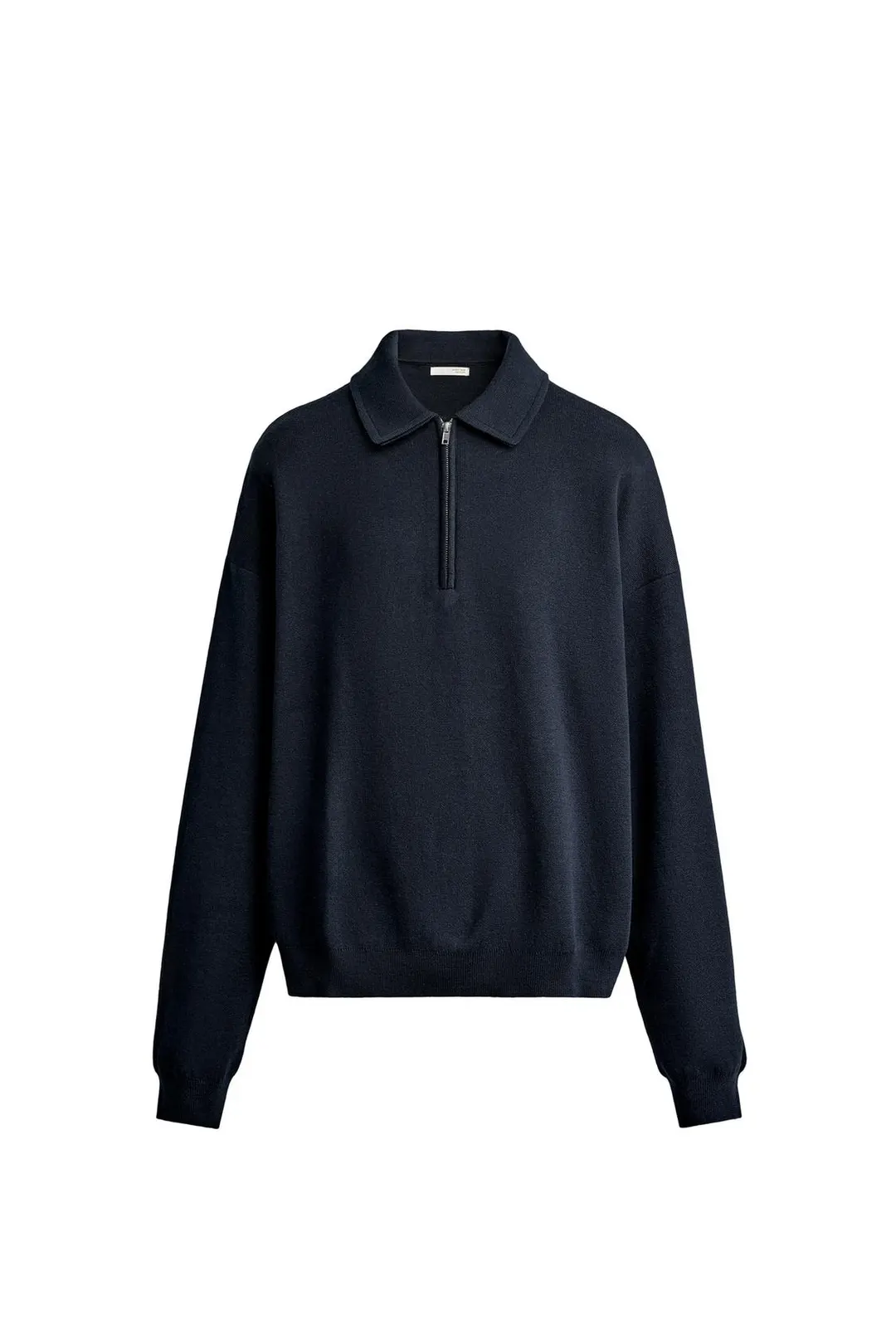 Поло вязаное с молнией до груди, Zara