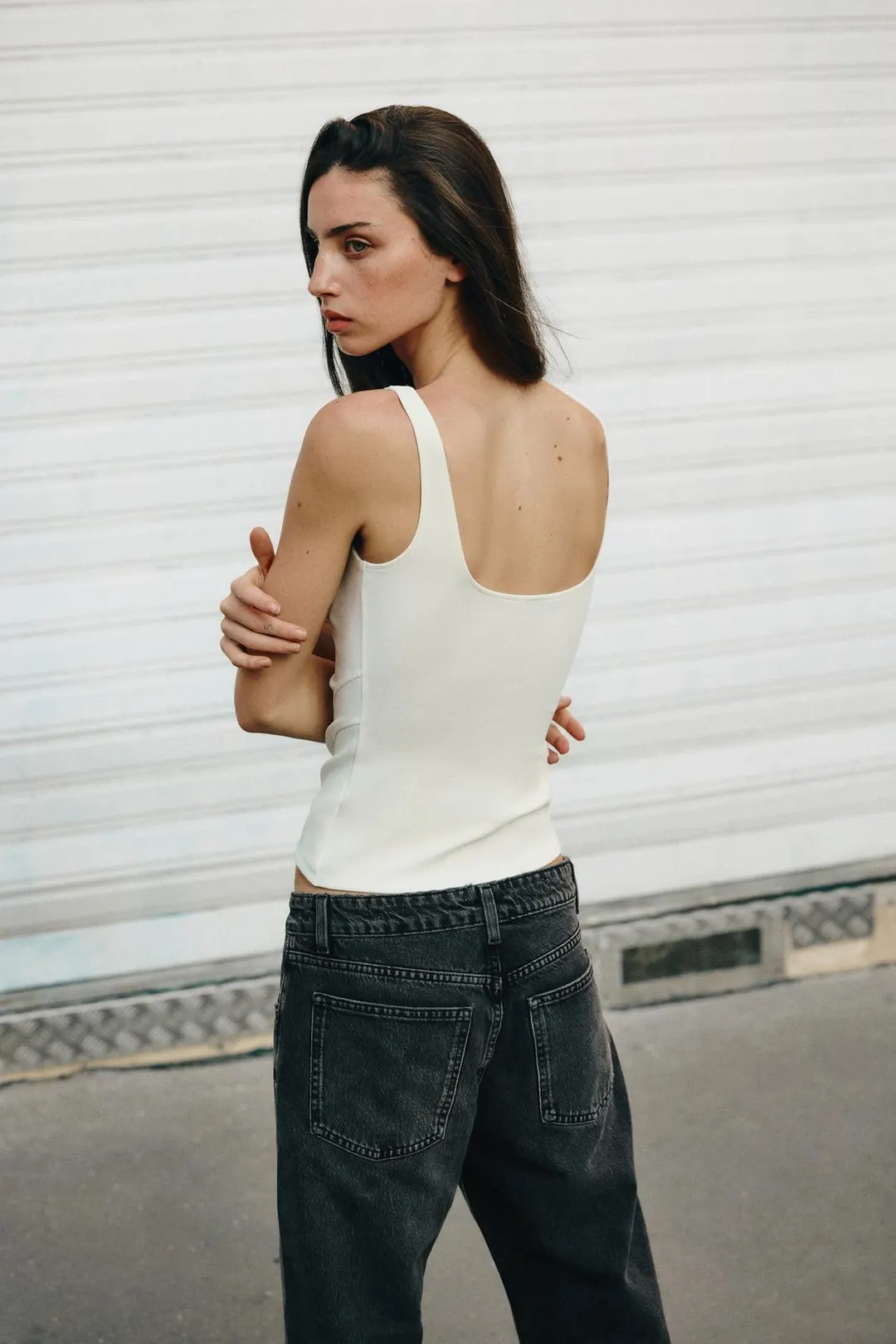 Эластичный топ в корсетном стиле, Zara