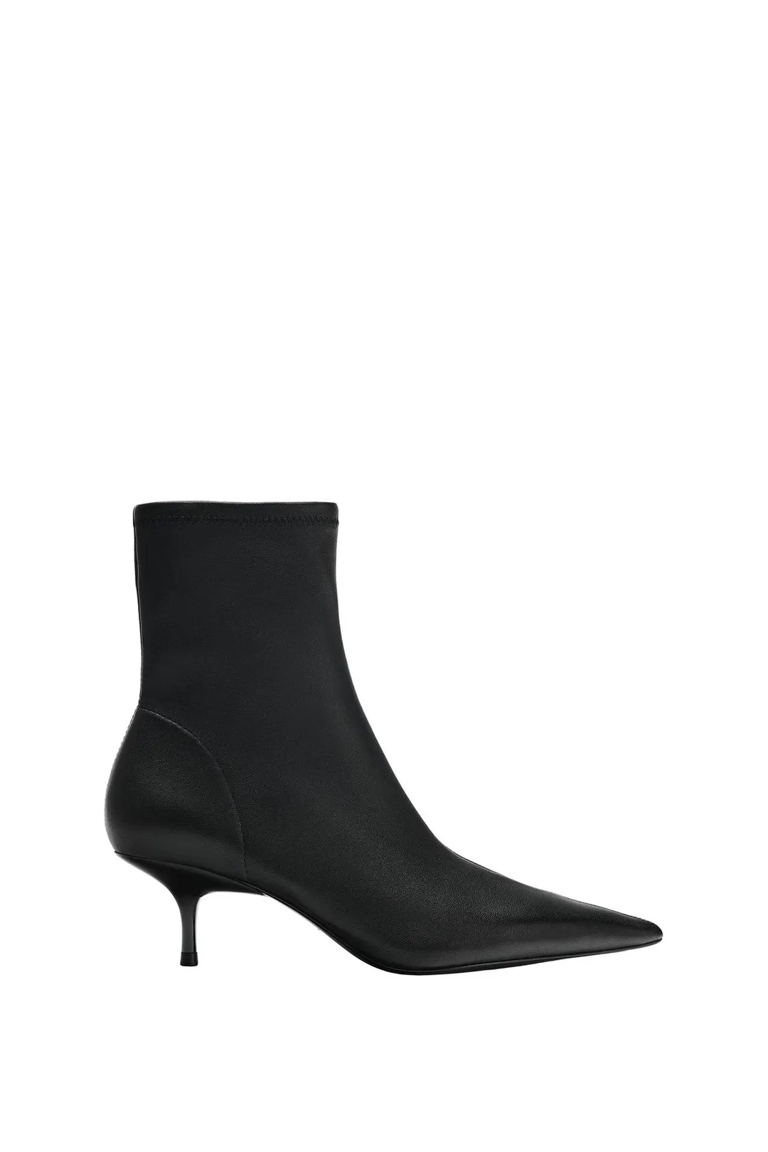 Кожаные ботильоны на каблуке Limited Edition, Zara