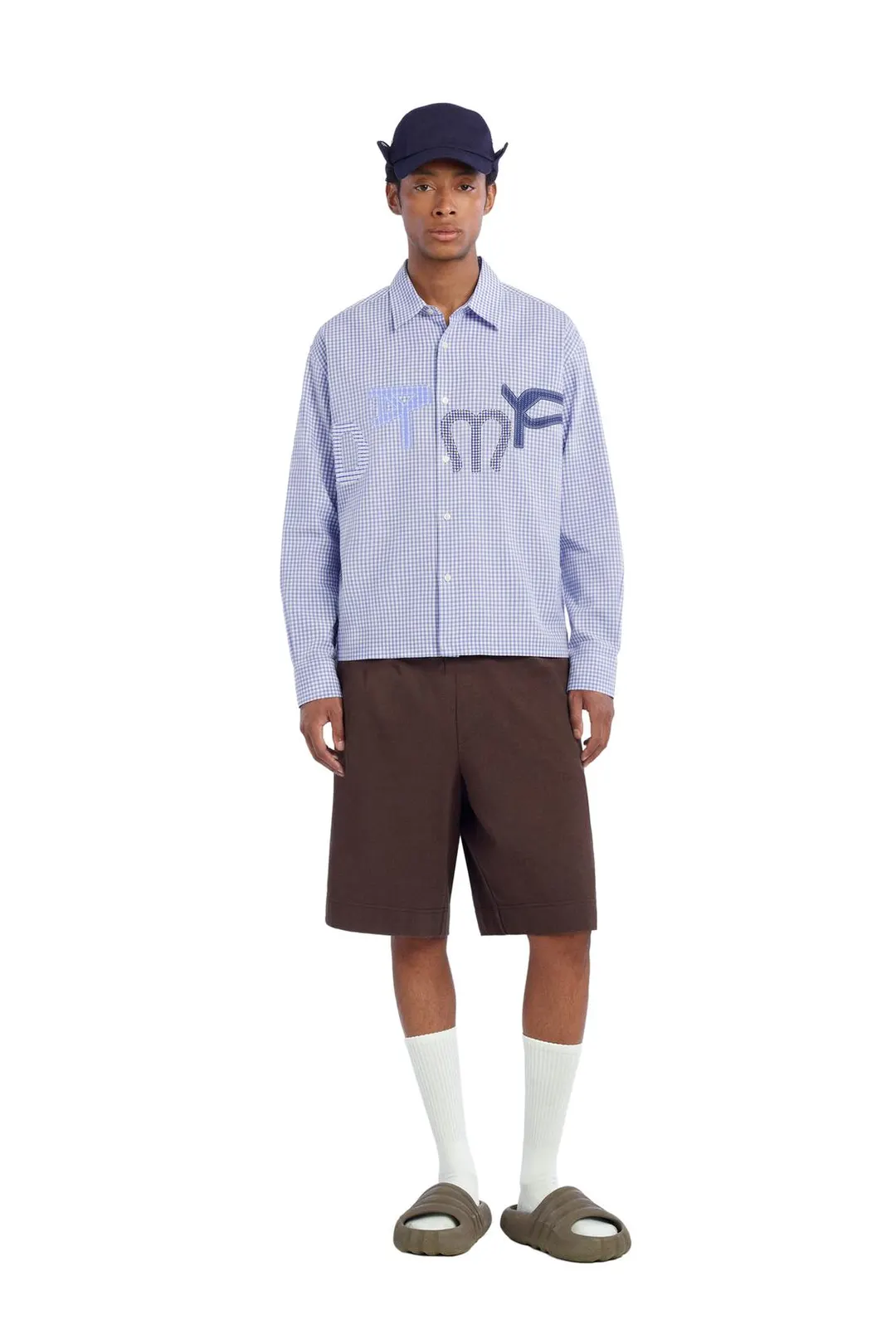 Рубашка в клетку с нашивками DTMF, Zara