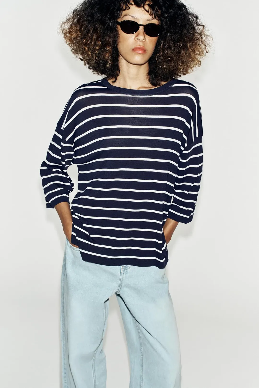 Вязаный топ с рукавами 3/4, Zara