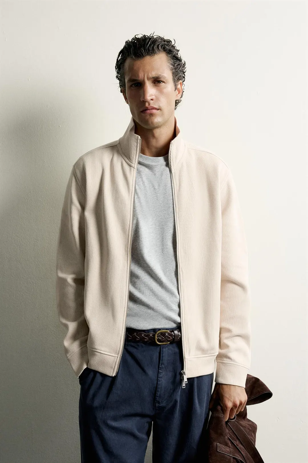 Куртка стандартного кроя в рубчик, Zara