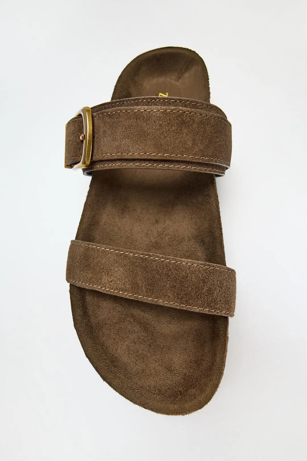 Босоножки на платформе из спилка, Zara