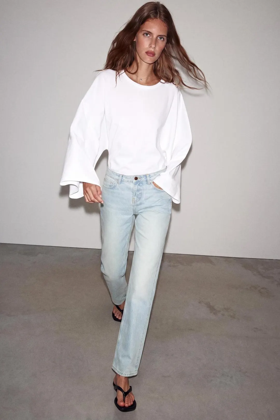 Джинсы Z1975 стандартного кроя с низкой посадкой, Zara