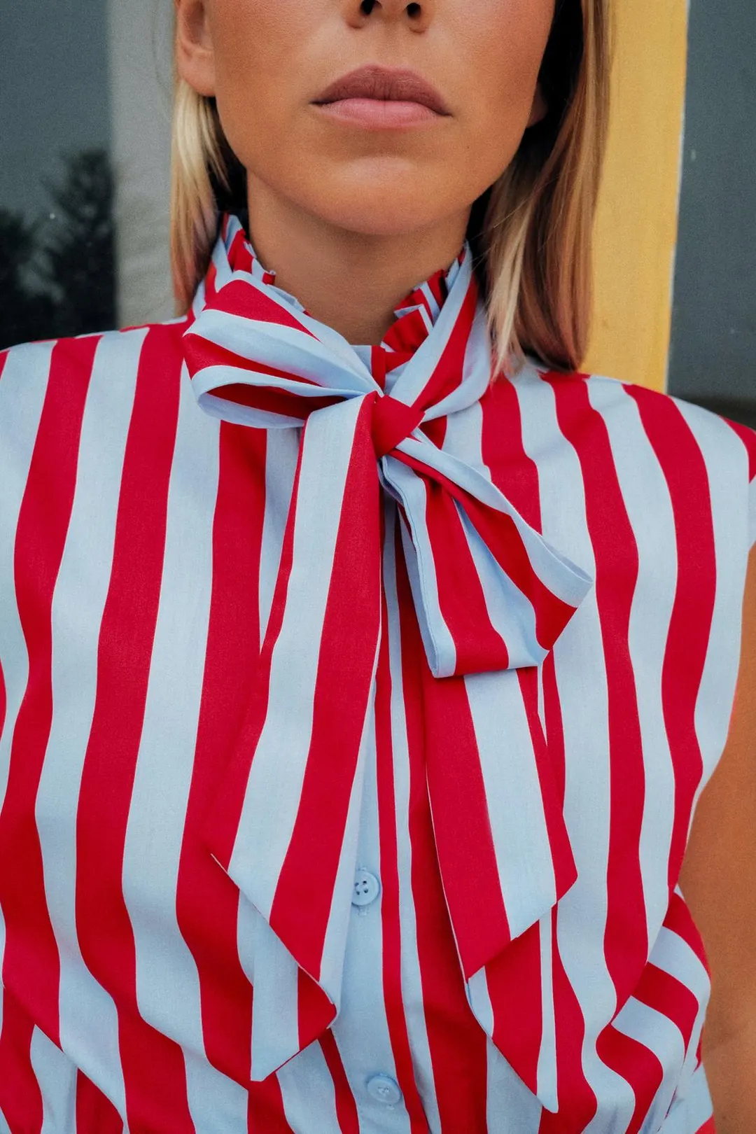 Рубашка в полоску с завязками, Zara