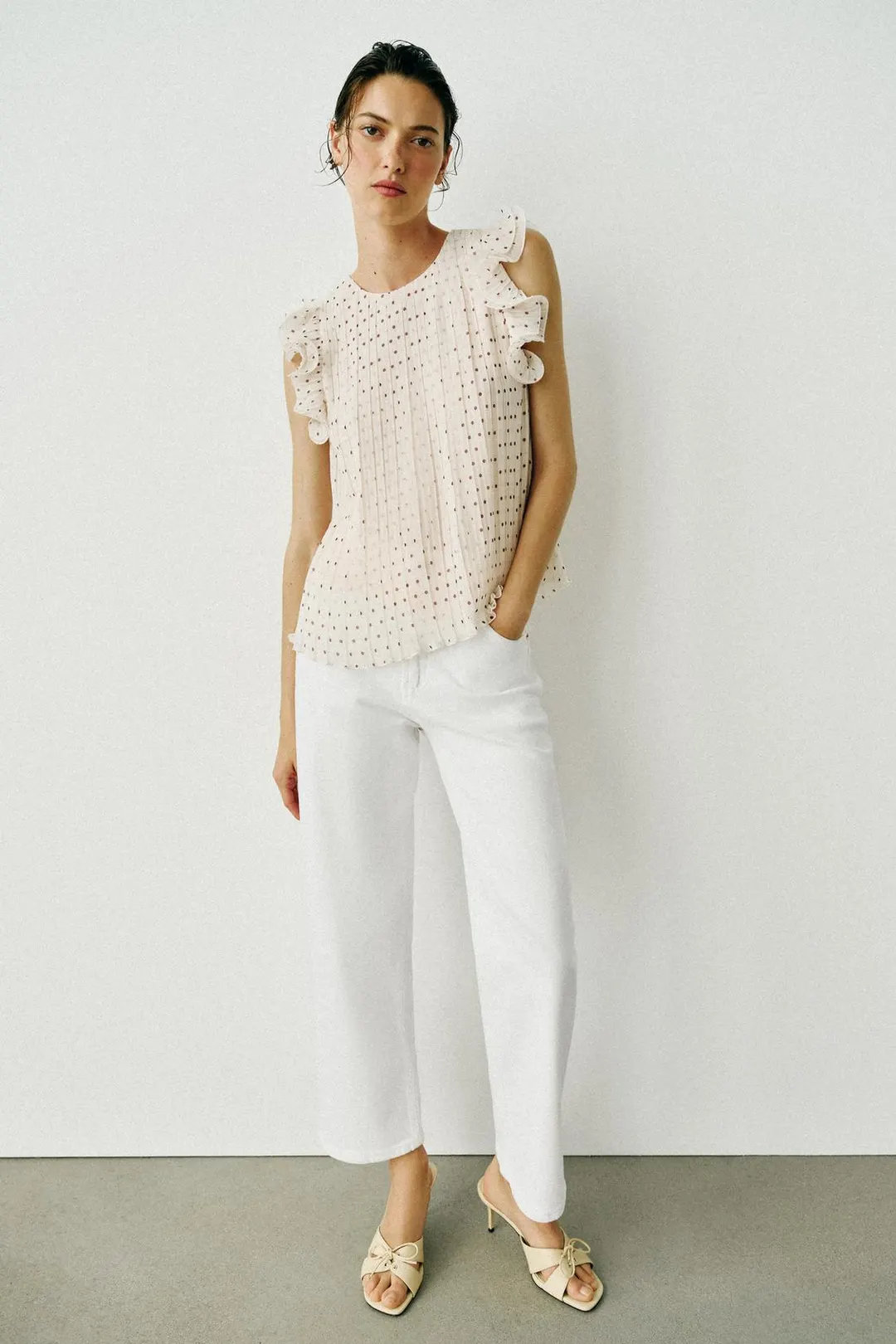 Прямые джинсы с высокой посадкой Z1975, Zara