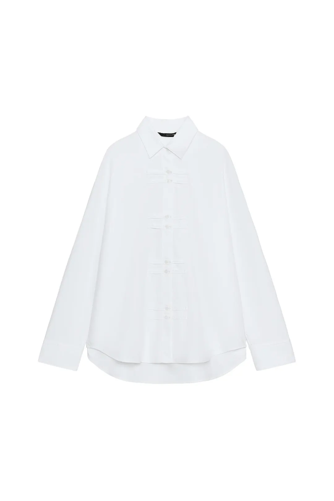 Рубашка оксфорд с застежкой-клевант ZW Collection, Zara
