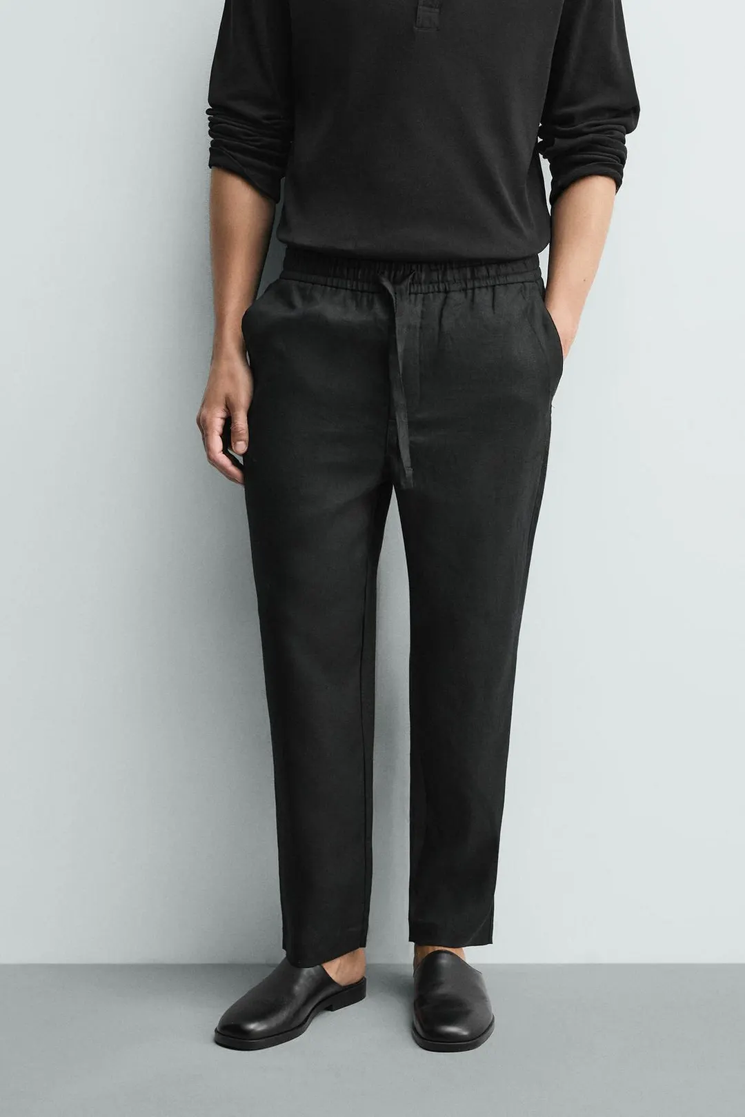 Брюки свободного кроя из 100% льна, Zara