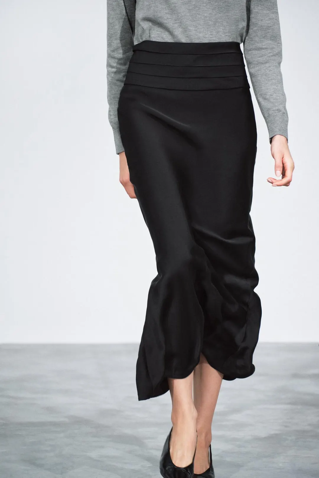 Атласная юбка-карандаш ZW Collection, Zara