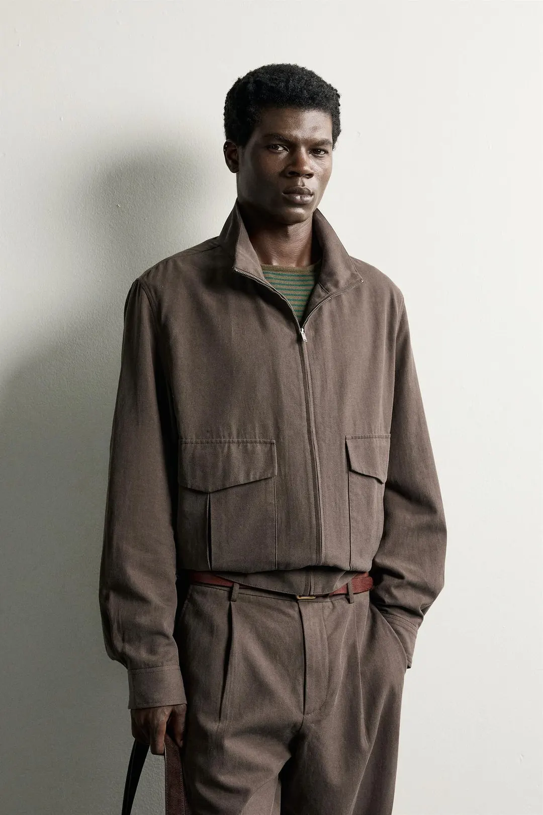 Рубашка-куртка стандартного кроя с карманами, Zara