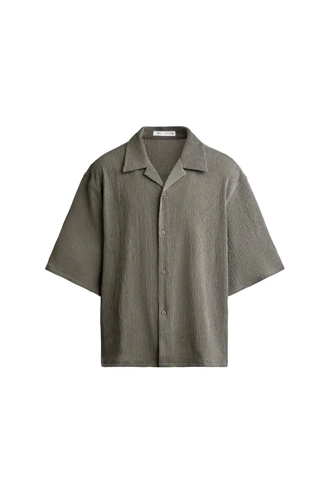 Рубашка свободного кроя из фактурной ткани, Zara