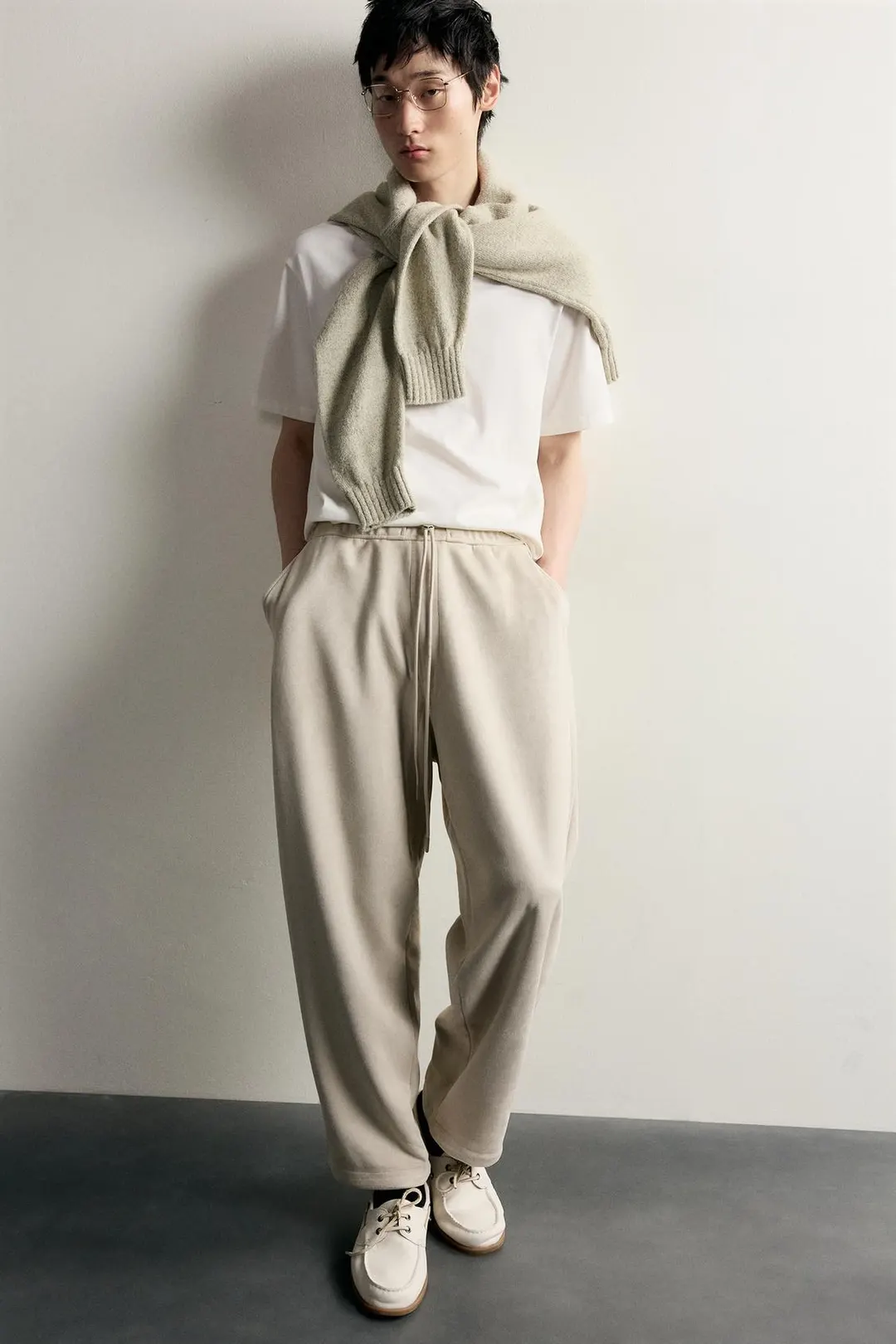 Брюки широкого кроя из искусственной замши, Zara