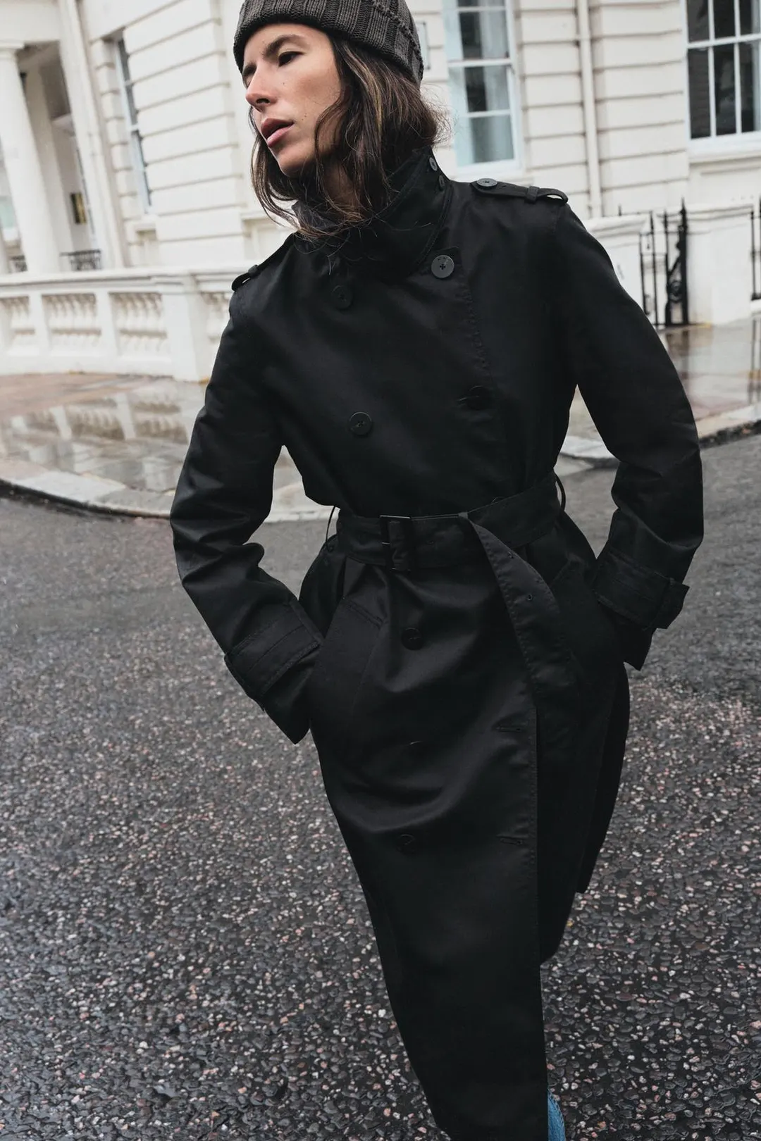 Тренч водоотталкивающий с поясом ZW Collection, Zara