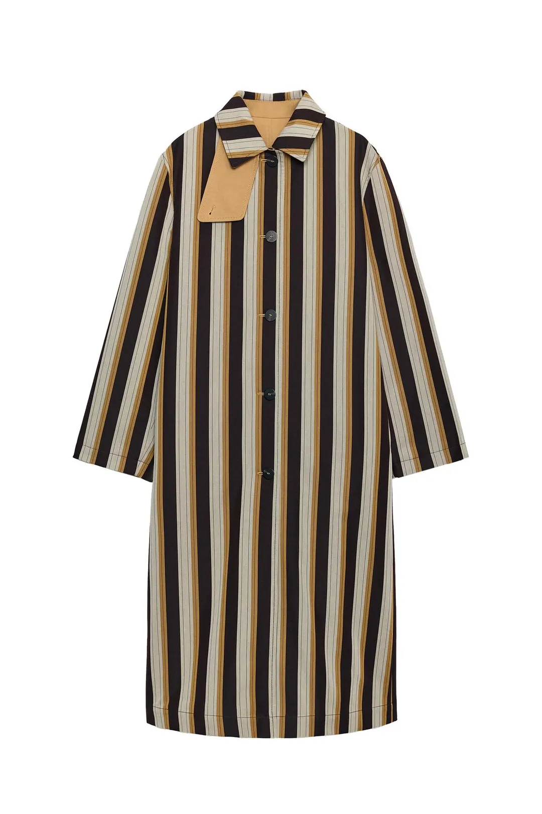 Двусторонний тренч в полоску ZW Collection, Zara