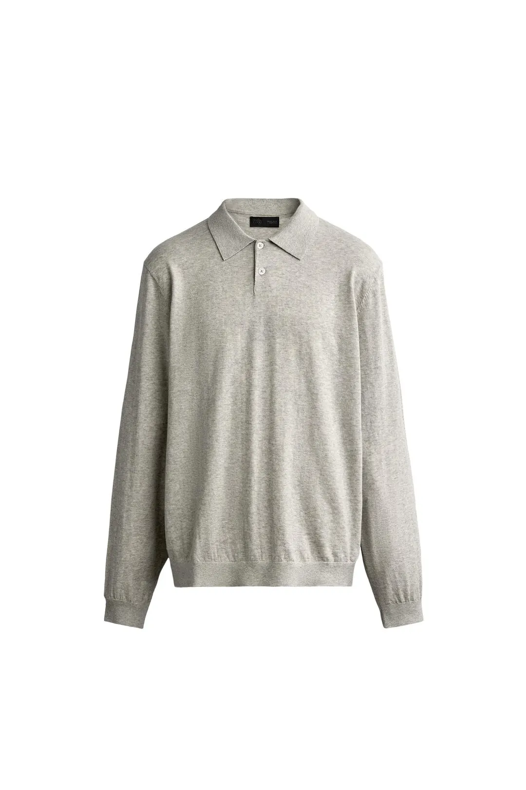 Вязаная футболка поло из хлопка и кашемира, Zara