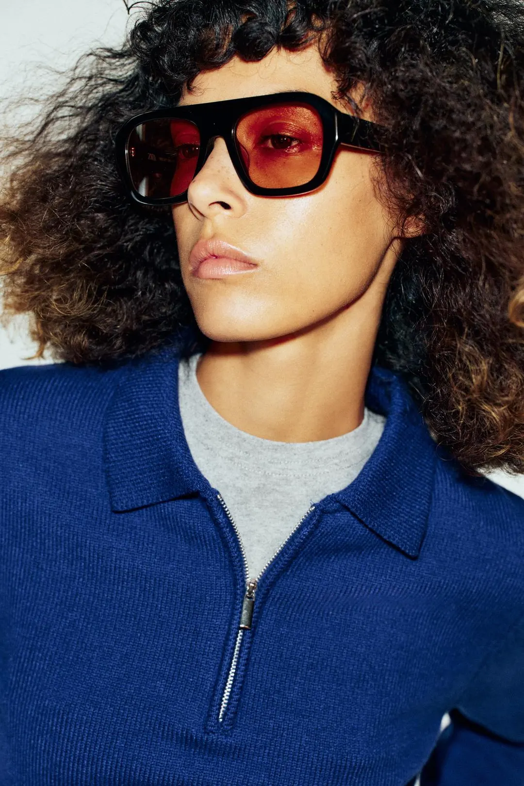 Поло трикотажное на молнии, Zara