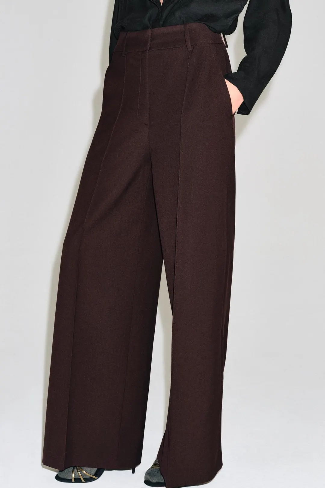 Брюки широкого кроя ZW Collection, Zara