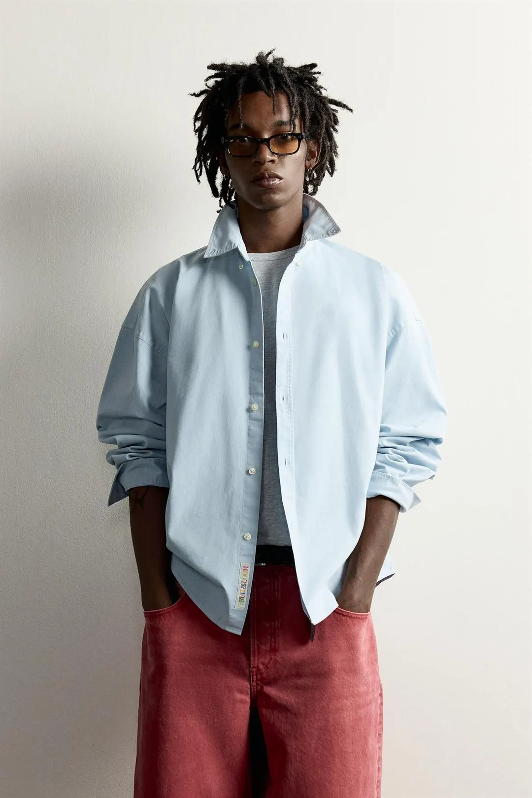 Оксфордская рубашка свободного прямого кроя FRUIT OF THE LOOM™, Zara