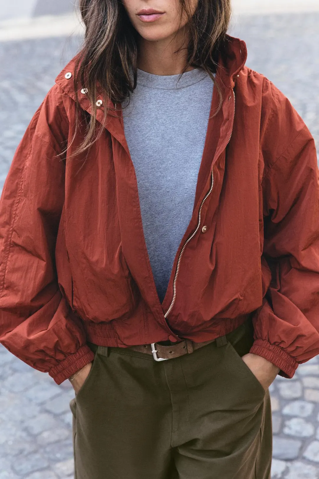 Куртка-бомбер из водоотталкивающей ткани, Zara