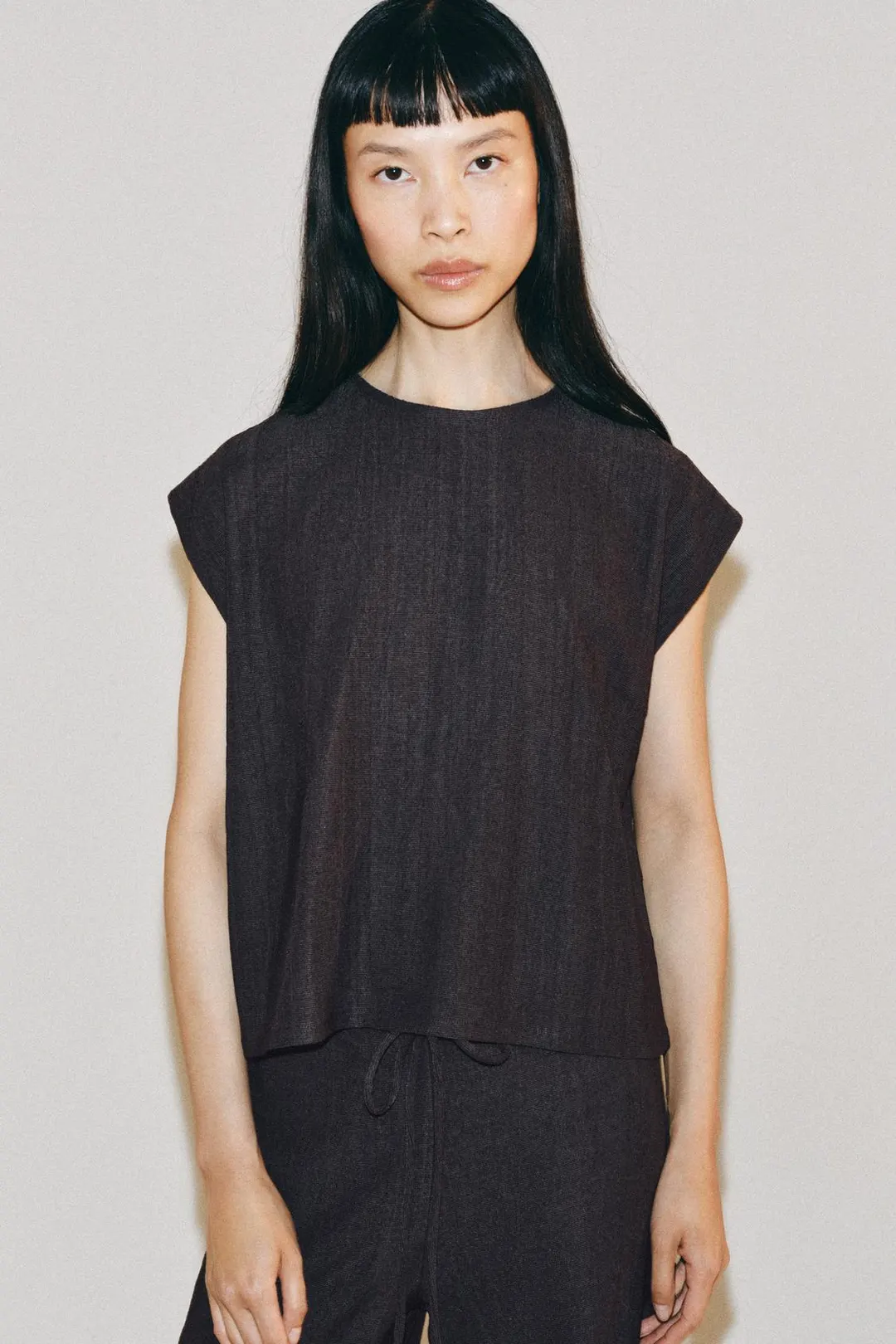 Фактурный топ без рукавов, Zara
