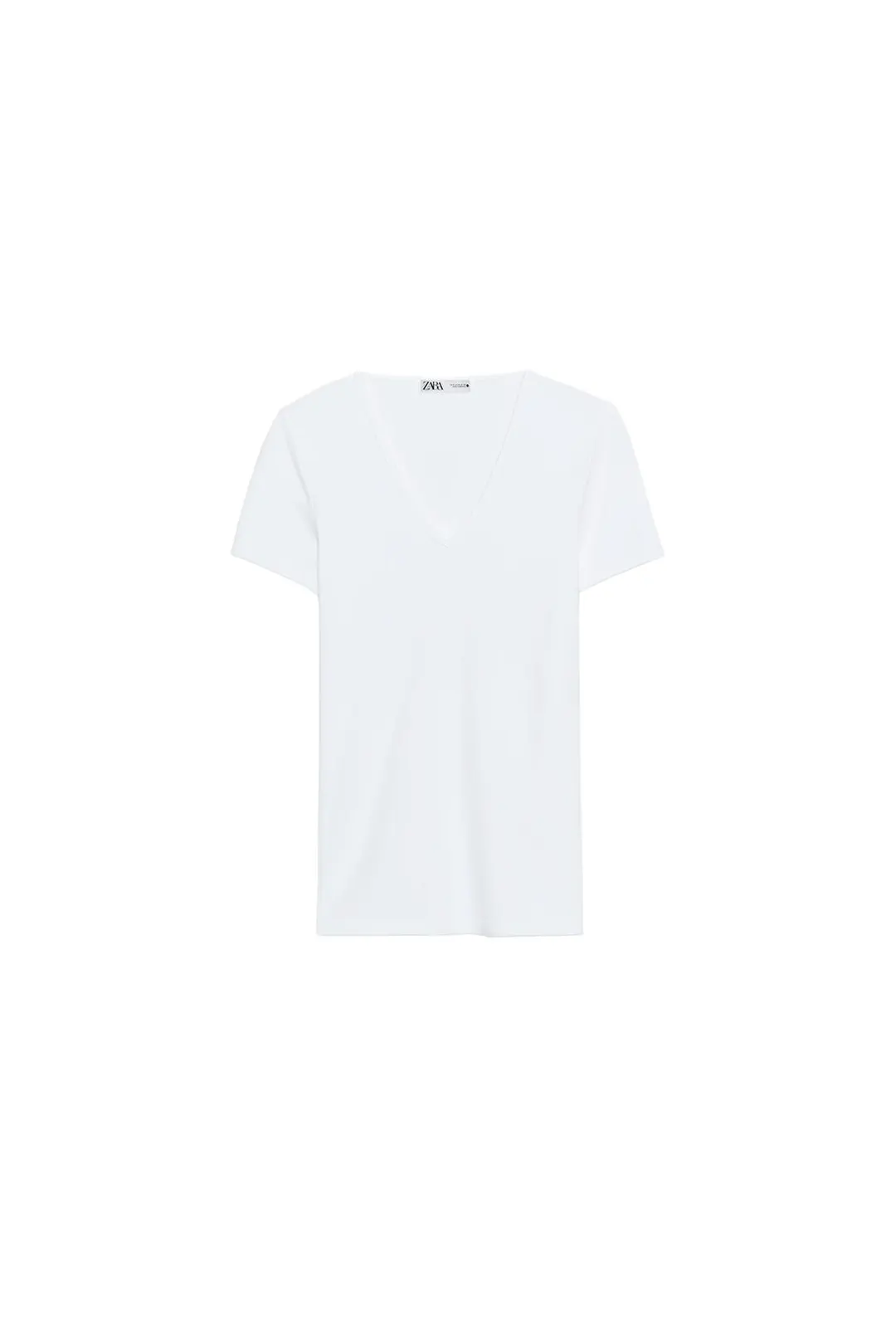 Футболка с V-образным вырезом, Zara