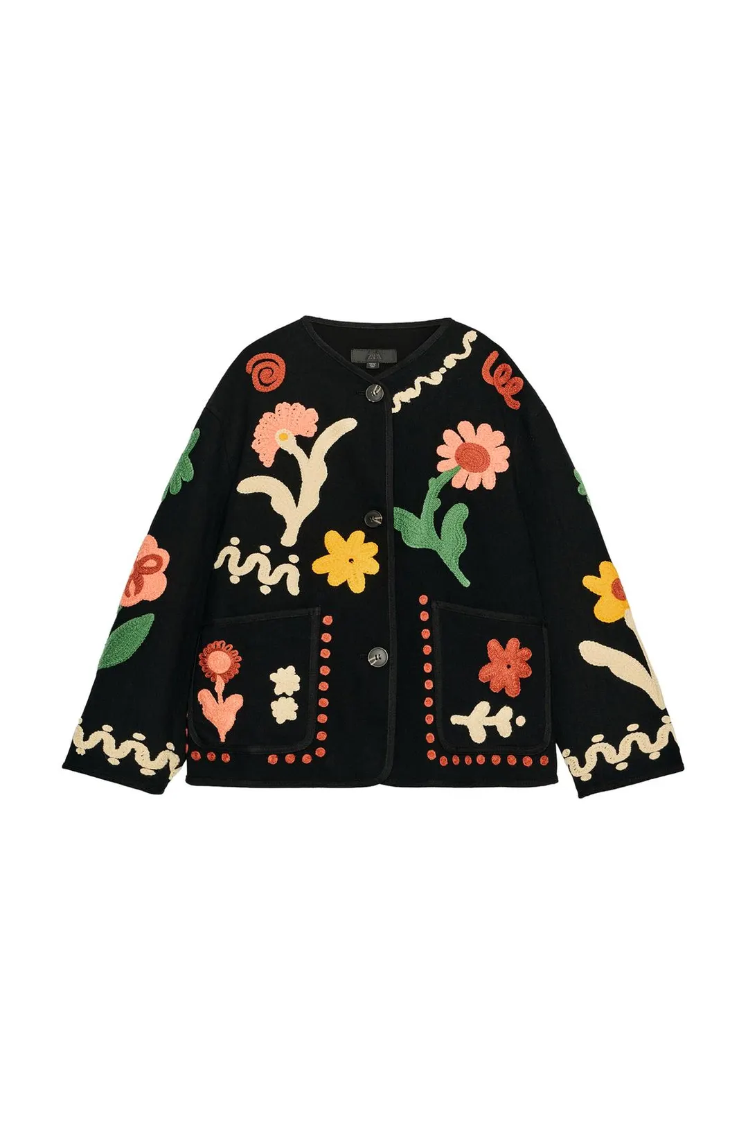 Куртка с цветочной вышивкой, Zara
