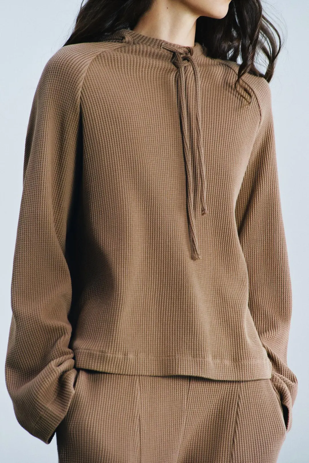 Худи вафельной вязки, Zara