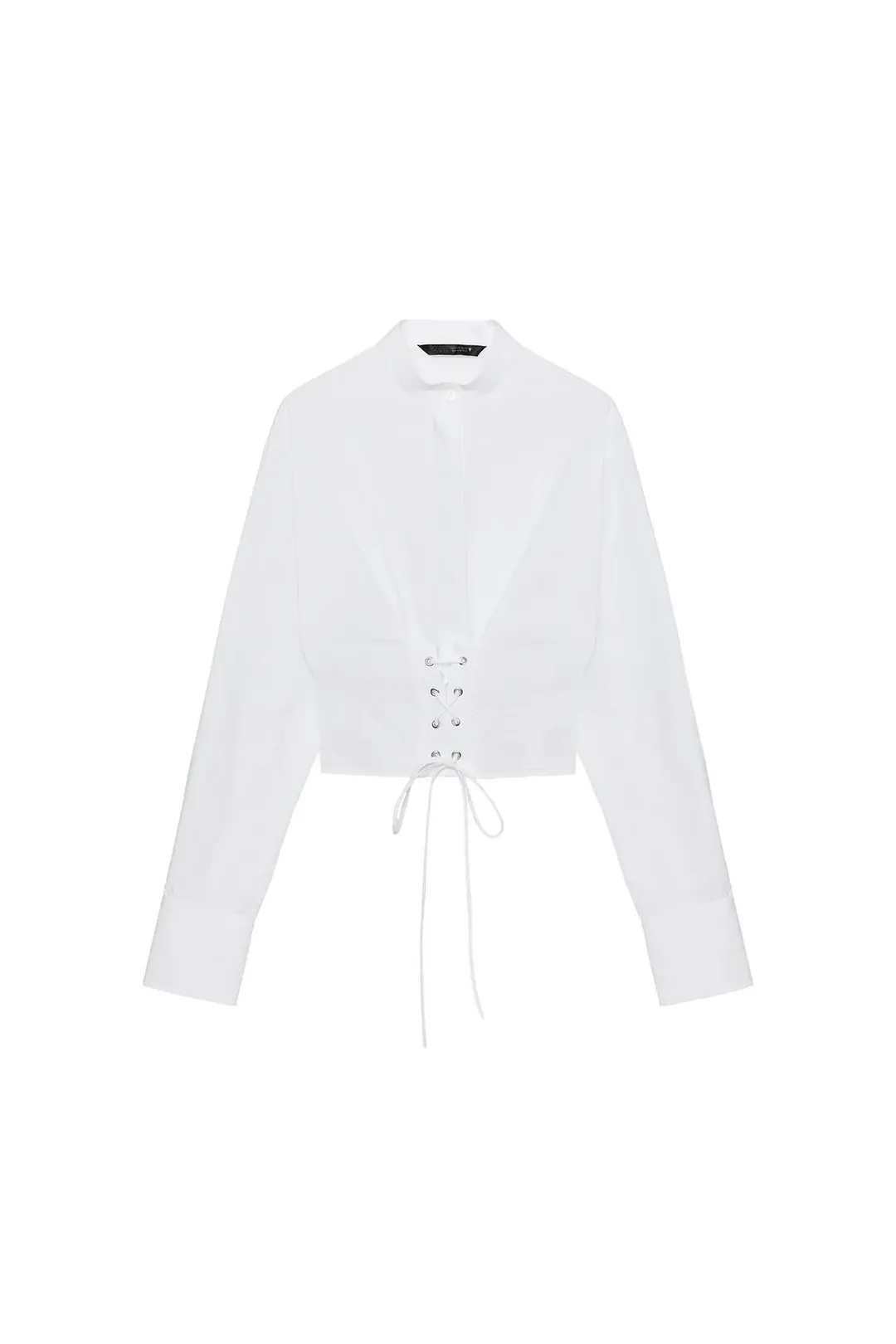 Корсетная рубашка из поплина на бретелях, Zara